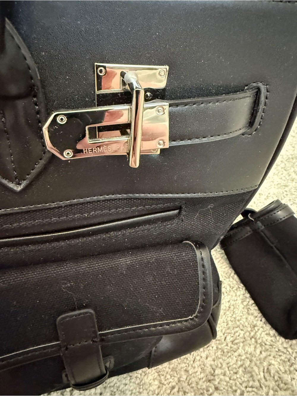 INSPIRED … Black Canvas & Leather Top-Handle Tote - Picture 9 of 12